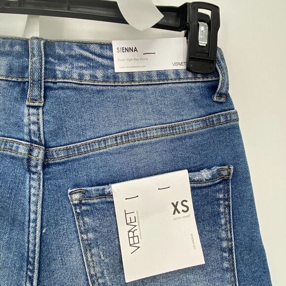 Vervet Super High Waist Shorts Denim Women's XS - Picture 2 of 6